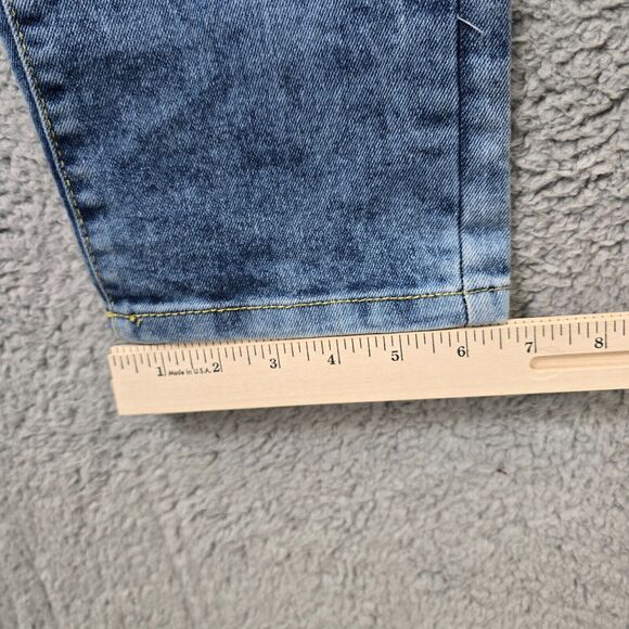 Southpole Men's Moto Skinny Jeans Blue Distressed Acid Wash Size 36x32 - Picture 15 of 16